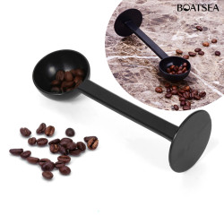 (Boatsea) Coffee Spoon 2-in-1 Multipurpose Plastic Practical Coffee Tamper for Home