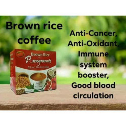 2 Boxes Pomegranate Coffee 100% Authentic Brown Rice Coffee Healthy Organic Coffee (14 sachets)