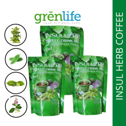 2+1 Insulherb Coffee I Natural Healthy Insulin Green Coffee 8in1,Sugar Free No Dairy Creamer Organic